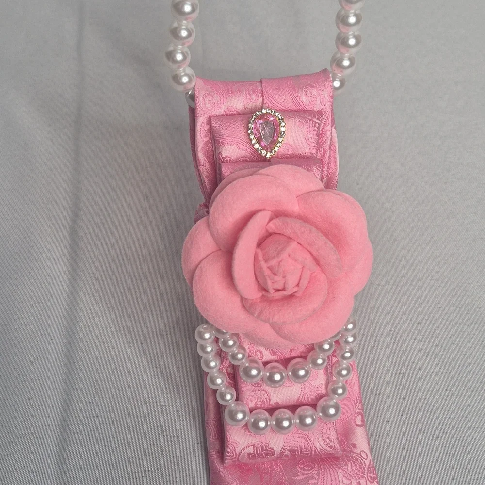 Handcrafted Luxury Fashion Necktie Necklace 📿 (PINKY PROMISE)